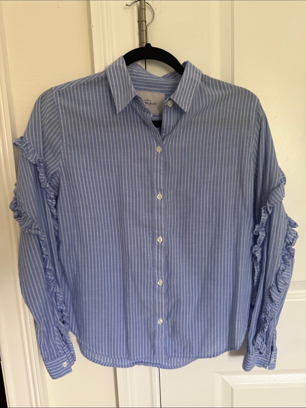 Rails Light Blue & White Pinstripe Button-Down Shirt